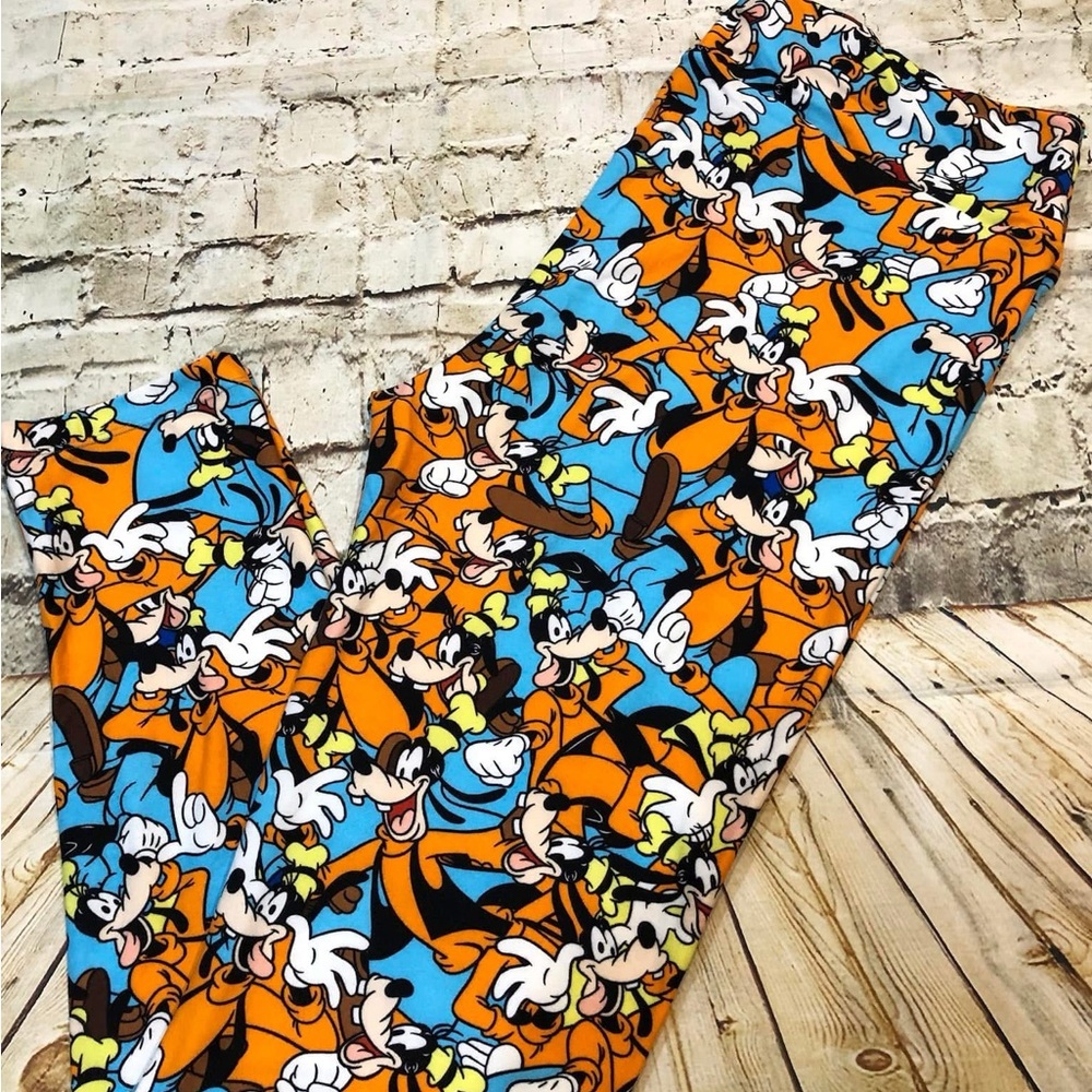 Disney Goofy Colorful Cartoon Character Leggings